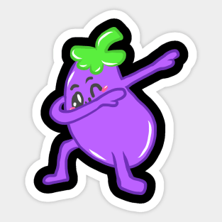 Dancing Steppes Rocking Beaten Dances Eggplant Sticker